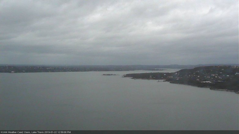 Lake Travis webcam, January 22, 2019 12:00 PM CT