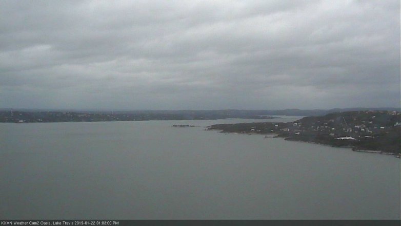 Lake Travis webcam, January 22, 2019 12:05 PM CT
