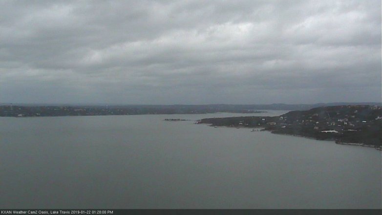 Lake Travis webcam, January 22, 2019 12:30 PM CT