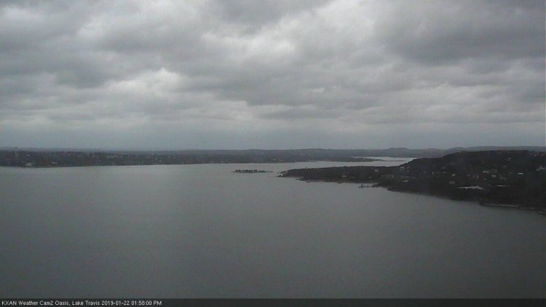 Lake Travis webcam, January 22, 2019 1:00 PM CT