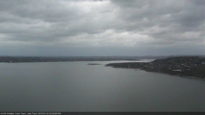 Lake Travis webcam, January 22, 2019 1:05 PM CT