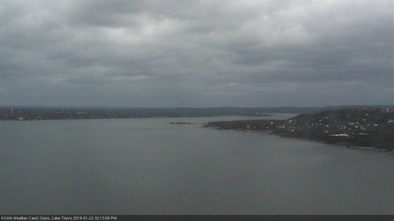 Lake Travis webcam, January 22, 2019 1:15 PM CT