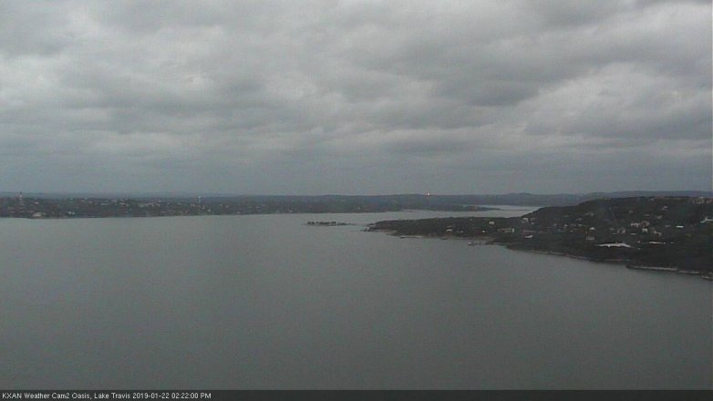Lake Travis webcam, January 22, 2019 1:25 PM CT