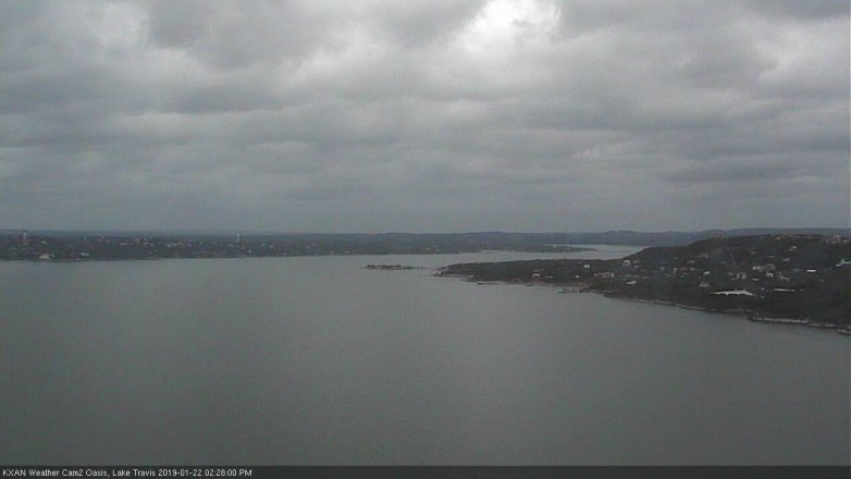 Lake Travis webcam, January 22, 2019 1:30 PM CT