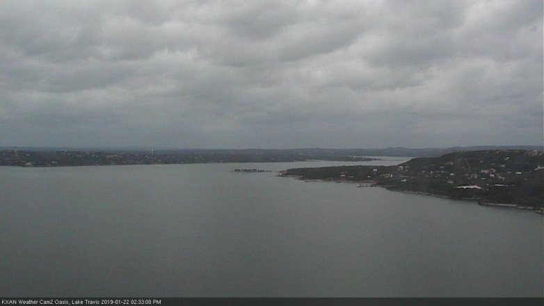 Lake Travis webcam, January 22, 2019 1:35 PM CT