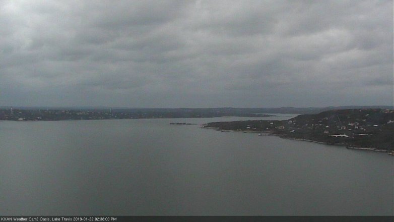 Lake Travis webcam, January 22, 2019 1:40 PM CT