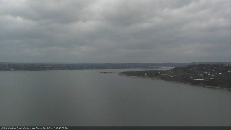 Lake Travis webcam, January 22, 2019 1:50 PM CT