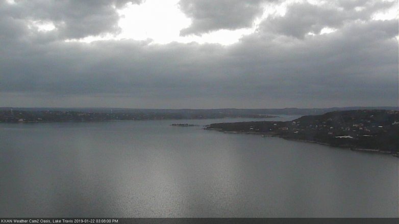 Lake Travis webcam, January 22, 2019 2:10 PM CT