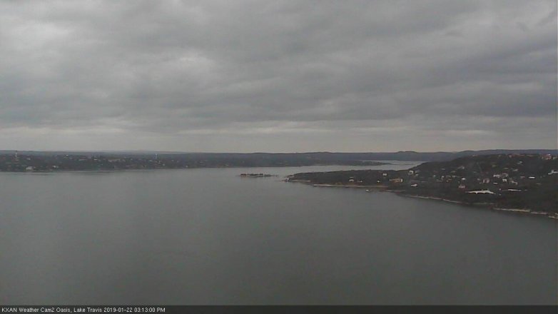 Lake Travis webcam, January 22, 2019 2:15 PM CT