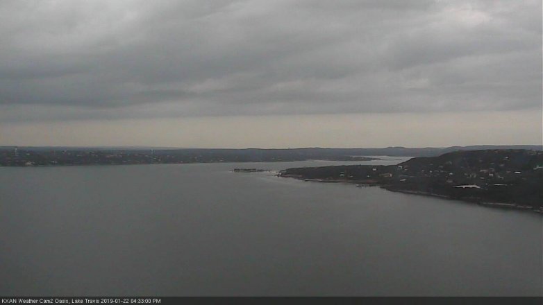Lake Travis webcam, January 22, 2019 3:35 PM CT