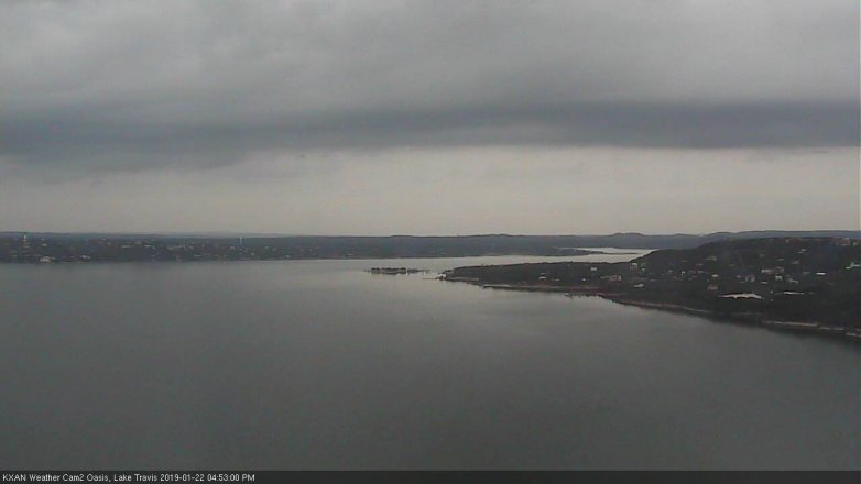 Lake Travis webcam, January 22, 2019 3:55 PM CT
