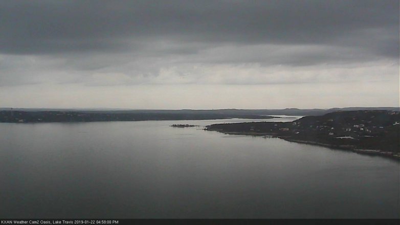 Lake Travis webcam, January 22, 2019 4:00 PM CT