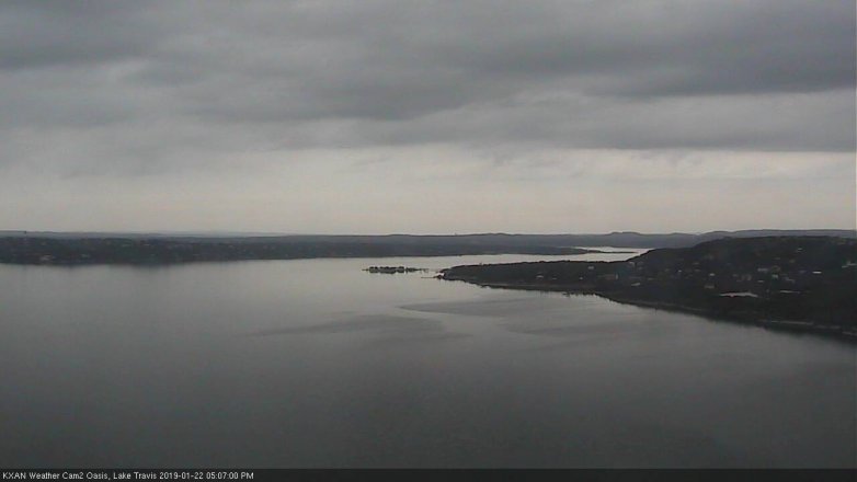 Lake Travis webcam, January 22, 2019 4:10 PM CT