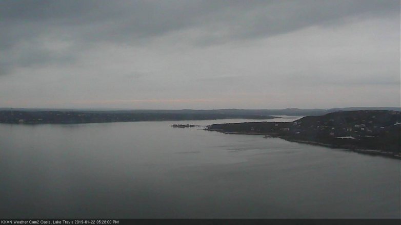 Lake Travis webcam, January 22, 2019 4:30 PM CT