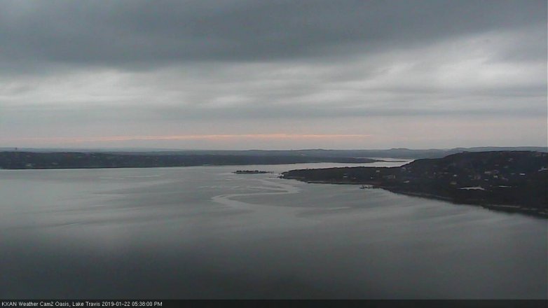 Lake Travis webcam, January 22, 2019 4:40 PM CT