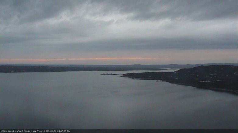 Lake Travis webcam, January 22, 2019 4:45 PM CT