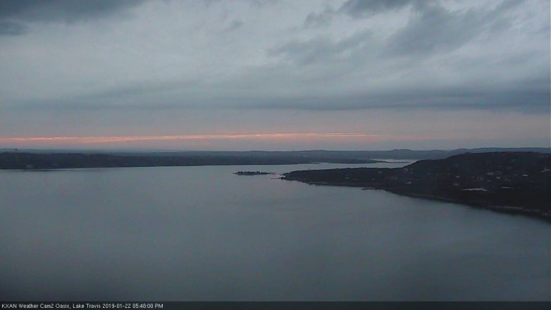 Lake Travis webcam, January 22, 2019 4:50 PM CT