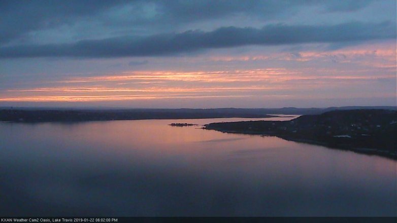 Lake Travis webcam, January 22, 2019 5:05 PM CT