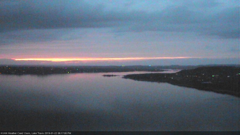 Lake Travis webcam, January 22, 2019 5:20 PM CT