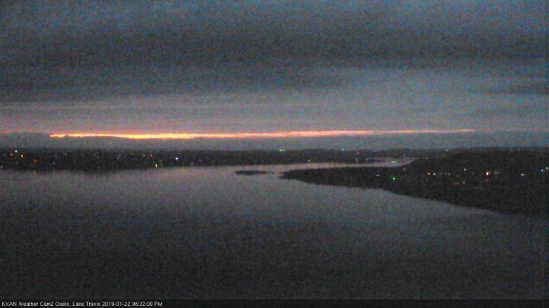 Lake Travis webcam, January 22, 2019 5:25 PM CT