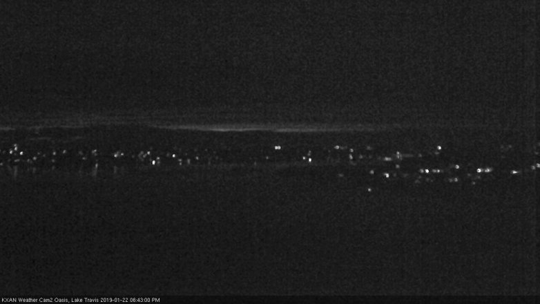Lake Travis webcam, January 22, 2019 5:45 PM CT