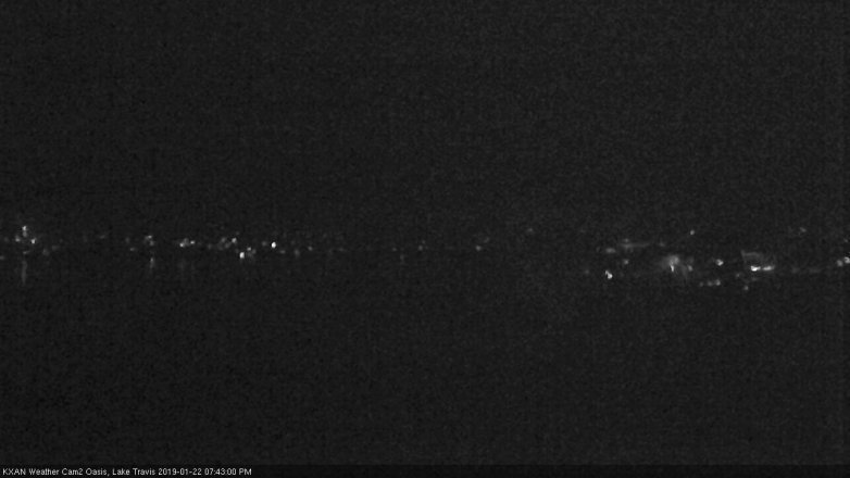 Lake Travis webcam, January 22, 2019 6:45 PM CT