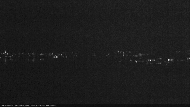 Lake Travis webcam, January 22, 2019 7:05 PM CT