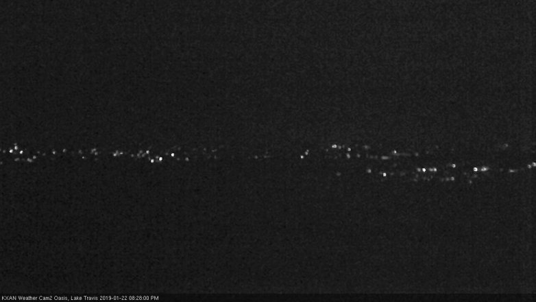 Lake Travis webcam, January 22, 2019 7:30 PM CT