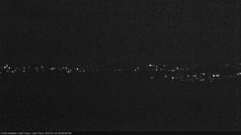 Lake Travis webcam, January 22, 2019 8:40 PM CT