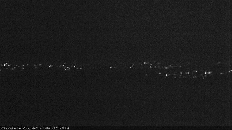Lake Travis webcam, January 22, 2019 8:50 PM CT