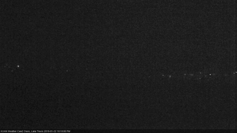 Lake Travis webcam, January 22, 2019 9:20 PM CT