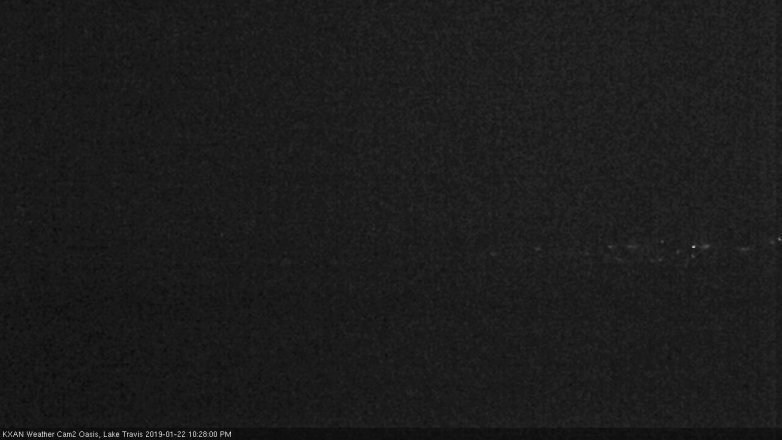 Lake Travis webcam, January 22, 2019 9:30 PM CT