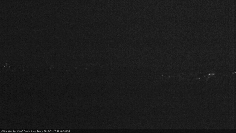 Lake Travis webcam, January 22, 2019 9:50 PM CT