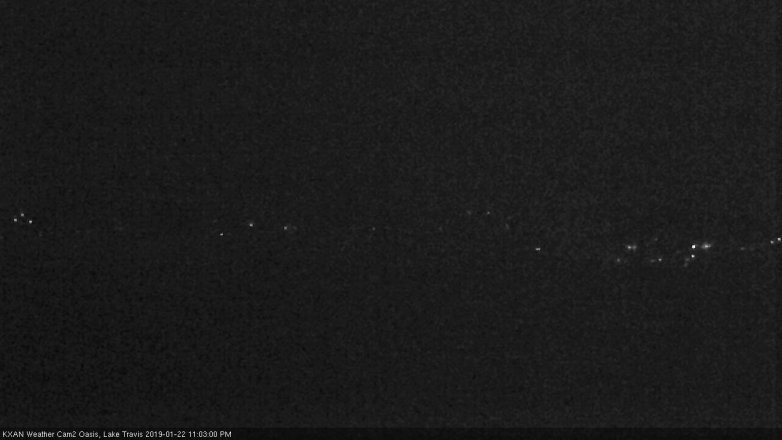 Lake Travis webcam, January 22, 2019 10:05 PM CT