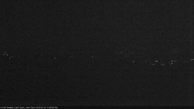 Lake Travis webcam, January 22, 2019 10:10 PM CT