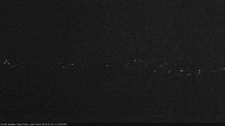 Lake Travis webcam, January 22, 2019 10:15 PM CT
