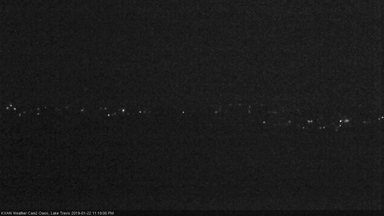 Lake Travis webcam, January 22, 2019 10:20 PM CT