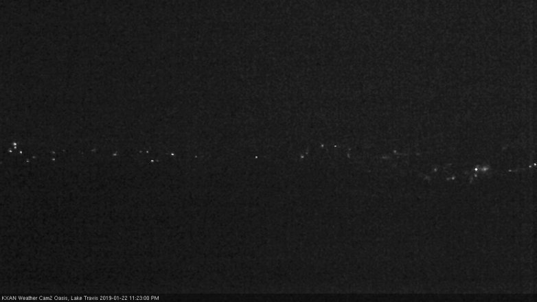 Lake Travis webcam, January 22, 2019 10:25 PM CT