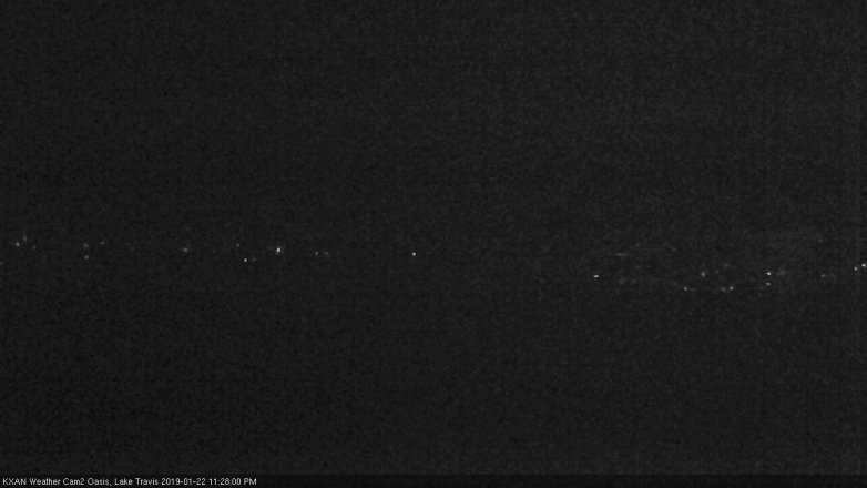 Lake Travis webcam, January 22, 2019 10:30 PM CT