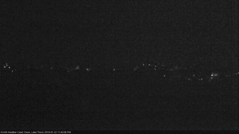 Lake Travis webcam, January 22, 2019 10:45 PM CT