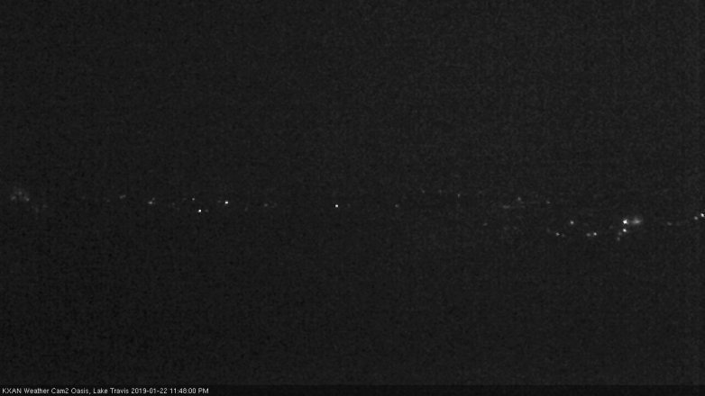 Lake Travis webcam, January 22, 2019 10:50 PM CT