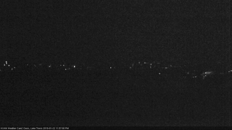 Lake Travis webcam, January 22, 2019 11:00 PM CT