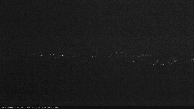 Lake Travis webcam, January 22, 2019 11:05 PM CT