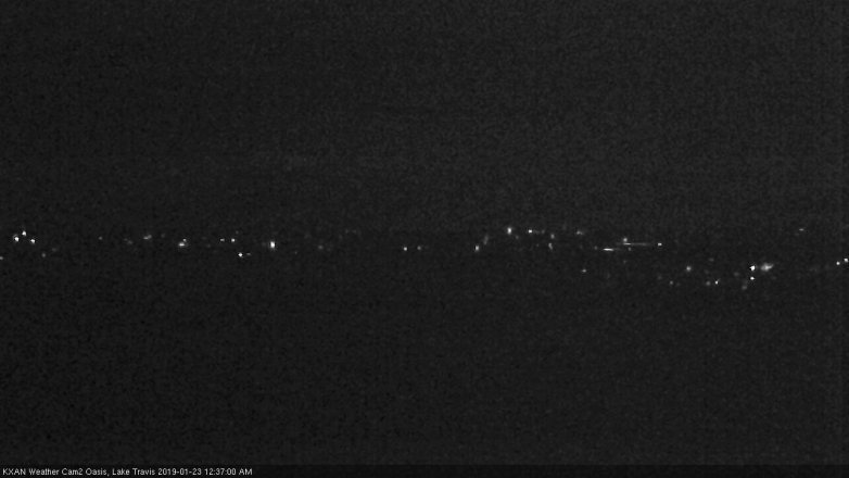 Lake Travis webcam, January 22, 2019 11:40 PM CT