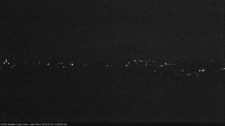 Lake Travis webcam, January 22, 2019 11:50 PM CT