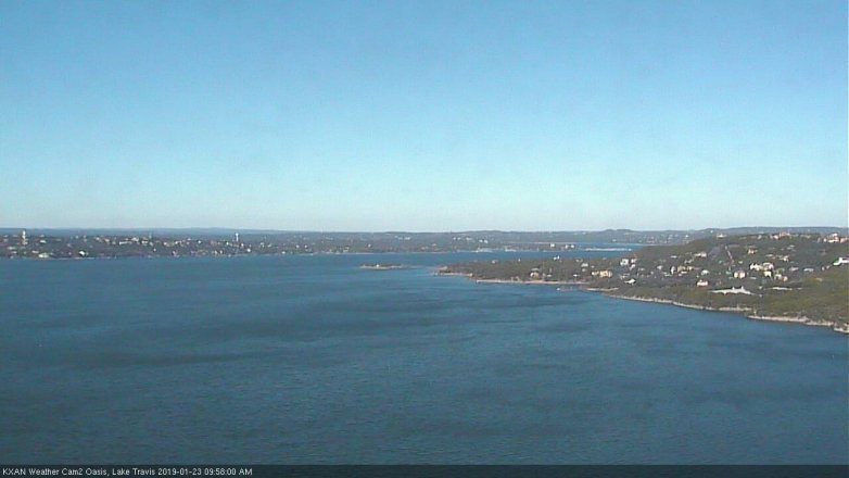 Lake Travis webcam, January 23, 2019 9:00 AM CT