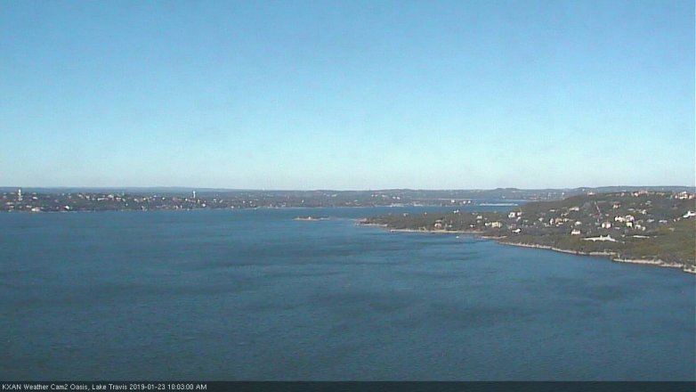 Lake Travis webcam, January 23, 2019 9:05 AM CT