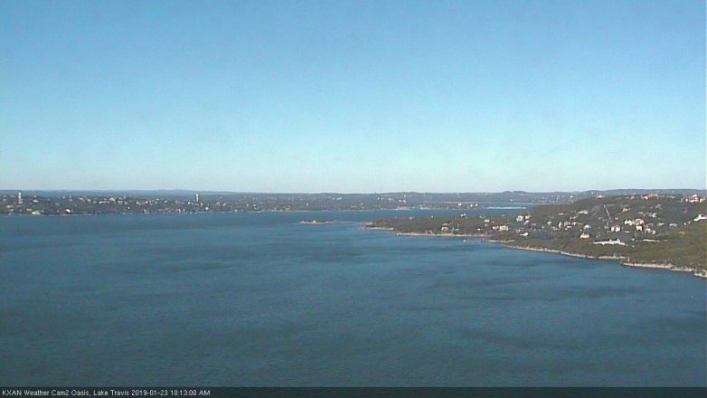 Lake Travis webcam, January 23, 2019 9:15 AM CT