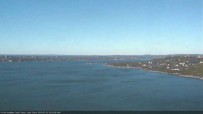 Lake Travis webcam, January 23, 2019 9:25 AM CT
