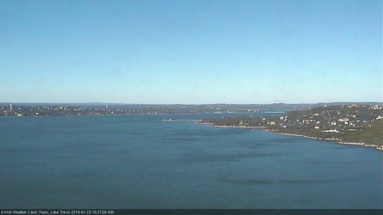Lake Travis webcam, January 23, 2019 9:30 AM CT